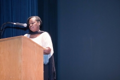 January 15, 2018 - Santa Barbara, CA: The Martin Luther King, Jr. Committee of Santa Barbara presents "Now is the time to Make Real the Promises of Democracy", a celebration of Martin Luther King, Jr. in Santa Barbara, CA January 11 - 19, 2018.   (Photo by Rod Rolle)Monday January 15 - The Martin Luther King, Jr. HolidayMorning Program at De Las Guerra Plaza, Santa Barbara Welcome: Isaac GarrettPrayer/Opening Ceremony: Chumash Family SingersSpeaker: Carlos EstradaSong: "America" Ray Charles, CDAcknowledgements: Das Williams and Janet Wolf, SB County SupervisorsMonique Limon, CA State AssemblyAnnouncements: Isaac GarrettWorld Dance for Humanity, Janet Reineck, Director Closing prayer: J. Louis Watkins, Pastor________________________________Arlington Theater Program, Santa BarbaraDavid Gorospe, Michael Chang, Greg Weiser, (jazz and popular music) in the Foyer of the Arlington. Invocation: Rabbi Steve Cohen"Lift Every Voice & Sing": Michell Downey LawyerWelcome: E. Onja BrownMusic: David GorospeIntroductions: Isaac Garrett-Salud Carbajal, U.S. Congress-Hannah Beth Jackson, CA State Senate-Cathy Murillo, Mayor of Santa BarbaraMC: Sojourner Kincaid RolleEssay/Poetry Winners (Ages 6 - 12) w/Brianna MoffittEssay/Poetry Winners (Ages 13 - 18) w/Melinda PalacioCivil Rights Songs: Vocalist Michell Downey Lawyer, Rebecca Wave, Rosalyn Collins and Michell Williams.Benediction: J. Louis Watkins, PastorStage Manager: Hillary Blackerby.                             Community Luncheon: First United Methodist Church,