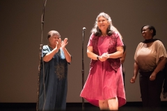 January 15, 2018 - Santa Barbara, CA: The Martin Luther King, Jr. Committee of Santa Barbara presents "Now is the time to Make Real the Promises of Democracy", a celebration of Martin Luther King, Jr. in Santa Barbara, CA January 11 - 19, 2018.   (Photo by Rod Rolle)Monday January 15 - The Martin Luther King, Jr. HolidayMorning Program at De Las Guerra Plaza, Santa Barbara Welcome: Isaac GarrettPrayer/Opening Ceremony: Chumash Family SingersSpeaker: Carlos EstradaSong: "America" Ray Charles, CDAcknowledgements: Das Williams and Janet Wolf, SB County SupervisorsMonique Limon, CA State AssemblyAnnouncements: Isaac GarrettWorld Dance for Humanity, Janet Reineck, Director Closing prayer: J. Louis Watkins, Pastor________________________________Arlington Theater Program, Santa BarbaraDavid Gorospe, Michael Chang, Greg Weiser, (jazz and popular music) in the Foyer of the Arlington. Invocation: Rabbi Steve Cohen"Lift Every Voice & Sing": Michell Downey LawyerWelcome: E. Onja BrownMusic: David GorospeIntroductions: Isaac Garrett-Salud Carbajal, U.S. Congress-Hannah Beth Jackson, CA State Senate-Cathy Murillo, Mayor of Santa BarbaraMC: Sojourner Kincaid RolleEssay/Poetry Winners (Ages 6 - 12) w/Brianna MoffittEssay/Poetry Winners (Ages 13 - 18) w/Melinda PalacioCivil Rights Songs: Vocalist Michell Downey Lawyer, Rebecca Wave, Rosalyn Collins and Michell Williams.Benediction: J. Louis Watkins, PastorStage Manager: Hillary Blackerby.                             Community Luncheon: First United Methodist Church,