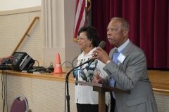 January 15, 2018 - Santa Barbara, CA: The Martin Luther King, Jr. Committee of Santa Barbara presents "Now is the time to Make Real the Promises of Democracy", a celebration of Martin Luther King, Jr. in Santa Barbara, CA January 11 - 19, 2018.   (Photo by Rod Rolle)Monday January 15 - The Martin Luther King, Jr. HolidayMorning Program at De Las Guerra Plaza, Santa Barbara Welcome: Isaac GarrettPrayer/Opening Ceremony: Chumash Family SingersSpeaker: Carlos EstradaSong: "America" Ray Charles, CDAcknowledgements: Das Williams and Janet Wolf, SB County SupervisorsMonique Limon, CA State AssemblyAnnouncements: Isaac GarrettWorld Dance for Humanity, Janet Reineck, Director Closing prayer: J. Louis Watkins, Pastor________________________________Arlington Theater Program, Santa BarbaraDavid Gorospe, Michael Chang, Greg Weiser, (jazz and popular music) in the Foyer of the Arlington. Invocation: Rabbi Steve Cohen"Lift Every Voice & Sing": Michell Downey LawyerWelcome: E. Onja BrownMusic: David GorospeIntroductions: Isaac Garrett-Salud Carbajal, U.S. Congress-Hannah Beth Jackson, CA State Senate-Cathy Murillo, Mayor of Santa BarbaraMC: Sojourner Kincaid RolleEssay/Poetry Winners (Ages 6 - 12) w/Brianna MoffittEssay/Poetry Winners (Ages 13 - 18) w/Melinda PalacioCivil Rights Songs: Vocalist Michell Downey Lawyer, Rebecca Wave, Rosalyn Collins and Michell Williams.Benediction: J. Louis Watkins, PastorStage Manager: Hillary Blackerby.                             Community Luncheon: First United Methodist Church,