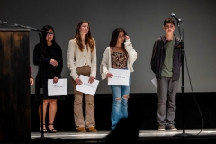Master of Ceremonies: Rosalyn Collins, E. onja Brown and Melinda Palacio. Awards: Essay and Poetry, ages13-18. Martin Luther King, Jr. Holiday Arlington Theater Program on January 16, 2023.  16th Annual Martin Luther King, Jr. Holiday Weekend of MLKSB 2023 Events.  (Photo by Rod Rolle)

Arlington Theater Program 

Invocation - Rev. Roderick Murray, Pastor of New Friendship
Missionary Baptist Church and MLKSB board member
Master of Ceremonies: Rosalyn Collins

Sister Miriam Dance, Sister Shirley Hammons & Michelle Jarvis sing the
African American national anthem, “Lift Every Voice and Sing.”
Welcome: E. onja Brown, President of MLKSB
Tribute: Moment of silence for those who have passed
way this year

Elected Official: Salud Carbajal, Congressman
Elected Official: Gregg Hart, State Assemblyman
Miriam Dance - Sings “Remedy” accompanied by John Douglas
Sese Ntem and Ewe Drummers of Ghana
Awards: Essay and Poetry, ages 6-12
Break - Music
Rosalyn Collins: Acknowledgments
Sister Shirley Hammons & Sister Michelle Jarvis “Expect your Miracle”

Accompanied by John Douglas
Awards: Essay and Poetry, ages 13-18
Introduction: Michael A. Young, UCSB Vice Chancellor, Emer.
Keynote speaker: Dr. Diana Ramey Berry