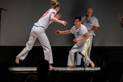 Mariano Silva, master of the Afro Brazilian martial art of Capoeira.       Martin Luther King, Jr. Holiday Arlington Theater Program on January 16, 2023.  16th Annual Martin Luther King, Jr. Holiday Weekend of MLKSB 2023 Events.  (Photo by Rod Rolle)

Arlington Theater Program 

Invocation - Rev. Roderick Murray, Pastor of New Friendship
Missionary Baptist Church and MLKSB board member
Master of Ceremonies: Rosalyn Collins

Sister Miriam Dance, Sister Shirley Hammons & Michelle Jarvis sing the
African American national anthem, “Lift Every Voice and Sing.”
Welcome: E. onja Brown, President of MLKSB
Tribute: Moment of silence for those who have passed
way this year

Elected Official: Salud Carbajal, Congressman
Elected Official: Gregg Hart, State Assemblyman
Miriam Dance - Sings “Remedy” accompanied by John Douglas
Sese Ntem and Ewe Drummers of Ghana
Awards: Essay and Poetry, ages 6-12
Break - Music
Rosalyn Collins: Acknowledgments
Sister Shirley Hammons & Sister Michelle Jarvis “Expect your Miracle”

Accompanied by John Douglas
Awards: Essay and Poetry, ages 13-18
Introduction: Michael A. Young, UCSB Vice Chancellor, Emer.
Keynote speaker: Dr. Diana Ramey Berry