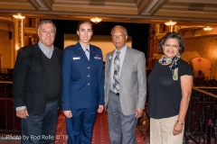 February 19, 2018 - Santa Barbara, CA: (l-r) Hal Conklin (Movies that Matter with Hal Conklin Film Series, First Lieutenant Victoria Foster (Vandenberg Air Force Base), Isaac Garrett (VP MLK Jr. SB Board of Directors) and E. Onja Brown Lawson (President MLK Jr. SB).  Movies that Matter with Hal Conklin Film Series partners with the Martin Luther King, Jr. Committee of Santa Barbara to screen "Hidden Figures" at the Granada Theatre in Santa Barbara, CA on February 19, 2018.  (Photo by Rod Rolle)