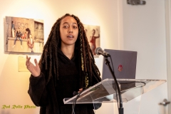 January 17, 2019 - Santa Barbara, CA: UCSB Eternal Flame, Buchanan Courtyard “Walk With Us” program and reception held at the Multi-Cultural Center on the campus of the University of California, Santa Barbara on January 17, 2019. Co-Sponsors: Center for Black Studies, EOP, MCC and MLKSB. (Photo by Rod Rolle)Program:Hosted By: Sojourner Kincaid RolleGreetings : Aaron Jones, Director, UCSB Educational Opportunity ProgramSong: Sojourner Kincaid Rolle w/attendees Comments: Dr. Sharon Tettegah, Director, UCSB Center for Black Studies ResearchComments: Onja Brown-Lawson, President, Martin Luther King Jr. Committee-SBKeynote: Dr. Hymon JohnsonComments: Alyssa Fricke-Jenkins, Co-curator, “A Luta Continua”, Ethnic and Gender Studies CollectionComments: Sal Guerena, Director, California Ethnic and Multicultural Archives, UCSB LibraryComments: Zaveeni Khan-Marcus, Director, UCSB MultiCultural CenterComments: Simone Ruscamp (UCSB ’11 BA, Political Science), UMOJA Program, Santa Barbara City College