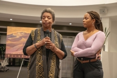 January 19, 2019 - Santa Barbara, CA: MLKSB and Pacifica Graduate Institute in cooperation with the Anti-Defamation League presents “Together We Stand”, An Evening of Poetry and Art at the Impact Hub in Santa Barbara, CA on January 19, 2019.(Photo by Rod Rolle)Hosted by:Sojourner Kincaid Rolle, Martin Luther King Jr. Easy and Poetry ChairWendy Sims-Moten, Board President, Santa Barbara Unified District Dianne Travis-Teague, Direct of Alumni Relations, Pacifica Graduate InstituteDr. Fanny Brewster, Jungian Analyst & Core Faculty Pacifica Graduate InstituteProgram:Emiliano Campobello, MusicianMelinda Palacio, Invited poetJaeda Natale, Martin Luther King 2019 Poetry WinnerKundai Chikowero, Martin Luther King 2019 Poetry WinnerMira Oaten, Invited poetSio Tepper, Invited poetUnique Shehee, Ventura County Youth Poet LaureateNatasha Moore, Invited poetEmiliano Campobello, Invited poetArt ExhibitTara AtherleyLeslie ClarkDion CherotValerie deMilleDave DuersonRod Rolle